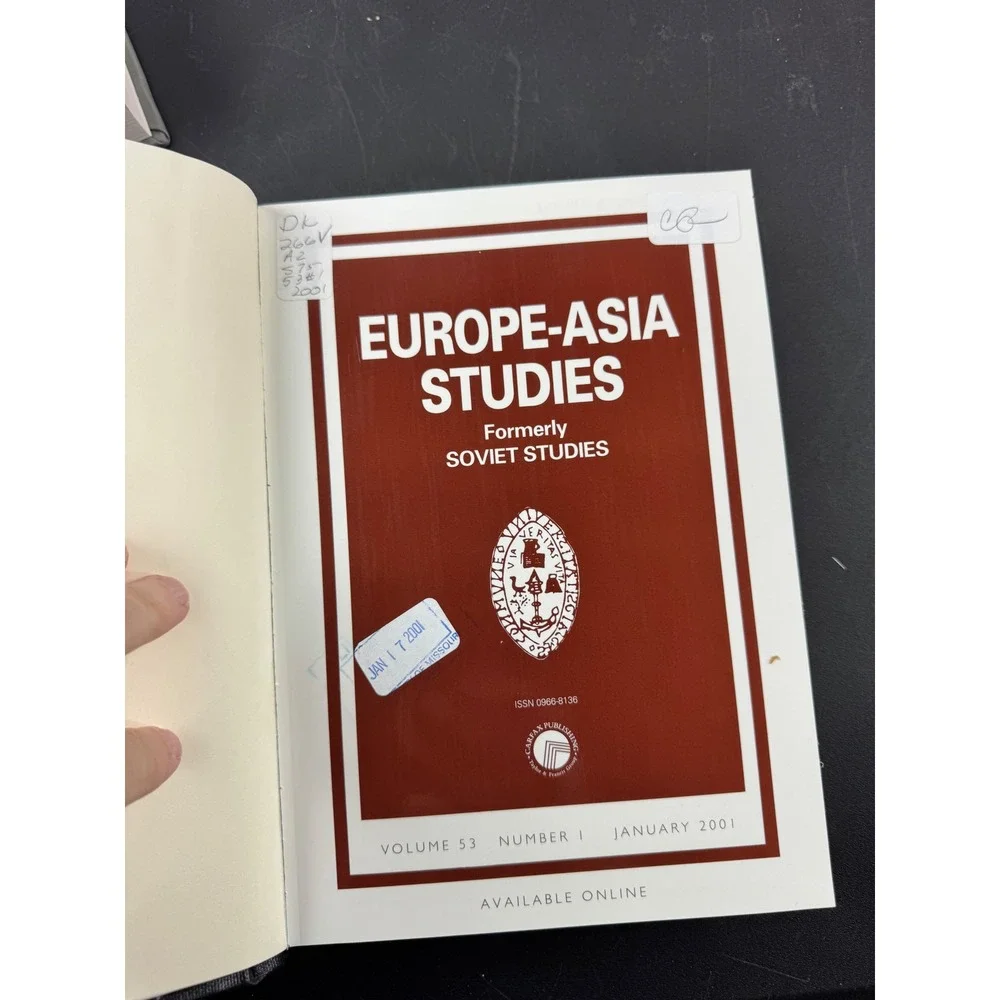 Europe-Asia Studies‎ Vol 53 Nos 1-4 2001 Bound Journal Soviet History Politics